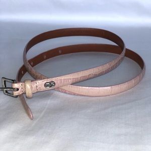 Lauren Ralph Lauren Croc Embossed Leather Belt